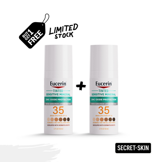 Eucerin Tinted Sensitive Mineral Zinc Oxide Protection 35-50ml(Buy 1 Get 1 Free)