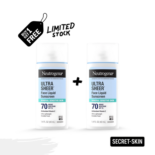 Neutrogena Ultra Sheer Face Liquid Sunscreen SPF 70 - 40ml(Buy 1 Get 1 Free)
