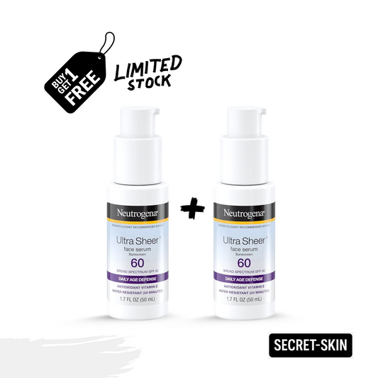 Neutrogena Ultra Sheer Face Serum Sunscreen SPF 60 – 50ml (Buy 1 Get 1 Free)