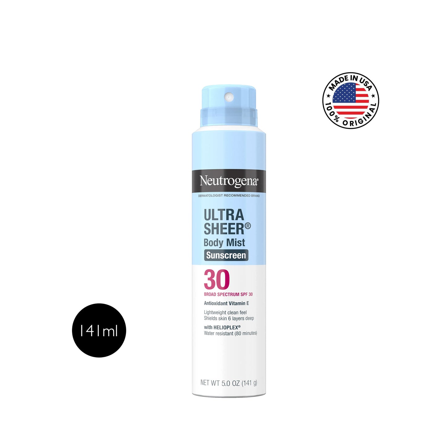 Neutrogena Ultra sheer body mist sunscreen SPF-30 – 141g