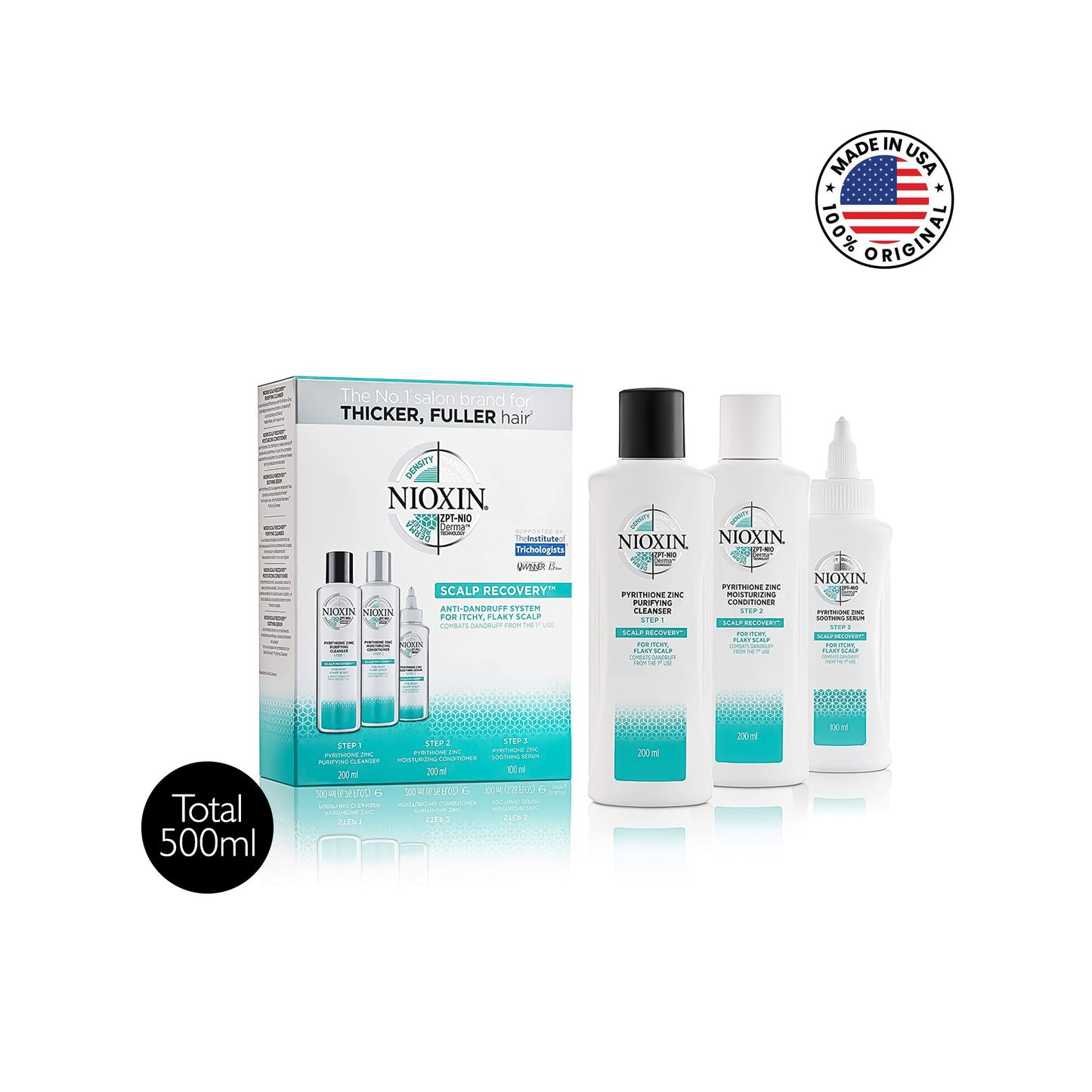 Nixion Scalp Recovery Anti Dandruff System for itchy flaky scalp (1 in 3)1 Pack - 500ml