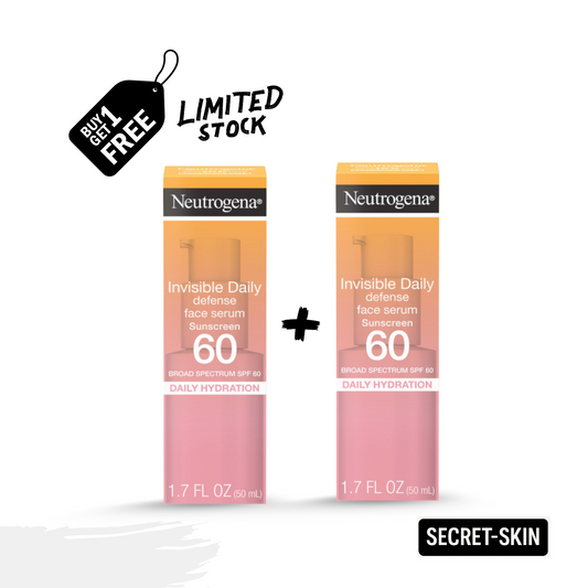 Neutrogena Invisible Daily Defense Face Serum Sunscreen SPF 60 – 50ml(Buy 1 Get 1 Free)