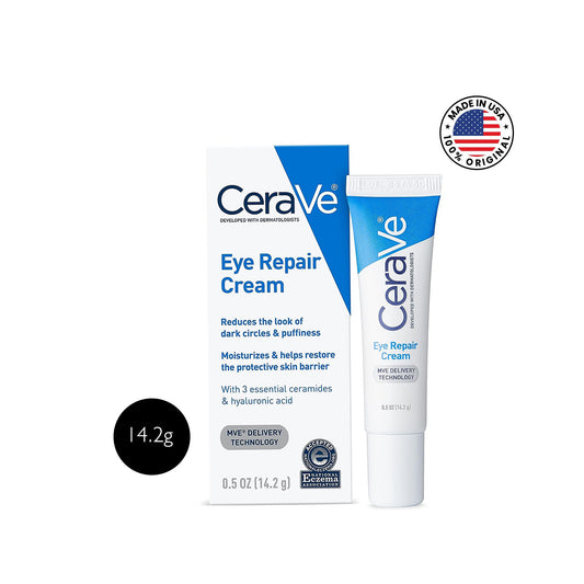 CeraVe আই রিপেয়ার ক্রিম ১৪.২ গ্রাম | ডার্ক সার্কেল এবং ফোলা চোখের জন্য হাইড্রেটিং আই ক্রিম