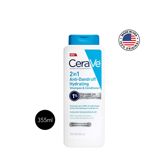 CeraVe 2-in-1 Anti-Dandruff Hydrating Shampoo and Conditioner –355ml