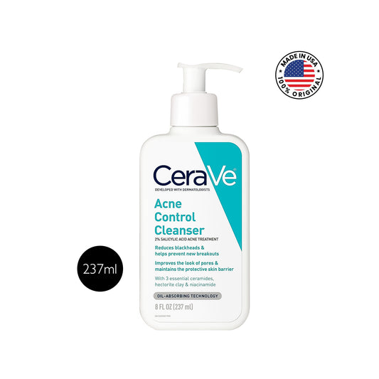 ২% স্যালিসিলিক অ্যাসিড সহ সেরাভে ব্রণ নিয়ন্ত্রণ ক্লিনজার - ২৩৭ মিলি