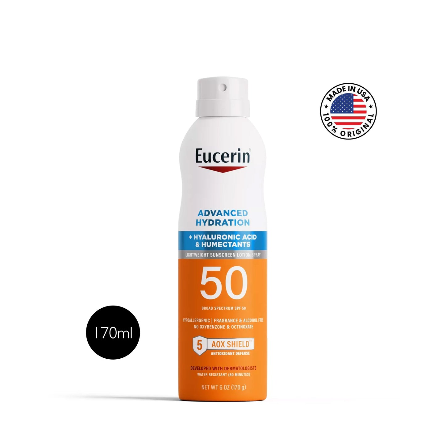 ইউসারিন অ্যাডভান্সড হাইড্রেশন সানস্ক্রিন স্প্রে এসপিএফ ৫০ – ১৭০ গ্রাম